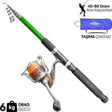 Olta Seti - 300CM Olta Kamışı 40-80GR / 4000'LIK Olta Makinesi (Xb-Yeşil) - Taşıma Çantalı