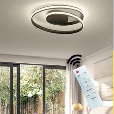 Hevsel Beyaz Gövde, Kumandalı ve 3 Renk Işık, Girdap Led Avize