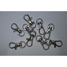 Orhan Çanta 50 Adet 1 cm Balık Kanca Nikel (Gümüş) - Metal Çanta ve Cüzdan Askı Klipsi