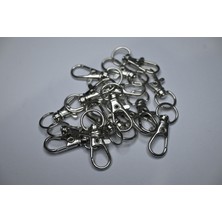 Orhan Çanta 25 Adet 0.8 cm Balık Kanca Nikel (Gümüş) - Metal Çanta ve Cüzdan Askı Klipsi