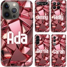 Nurdic Vivo Y04 Y11S Y15S Y16 Y17S Y18 Y19 Y19S Y20S Y22S Y27 Kılıf Isim Yazılı Pembe Deco