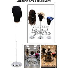 Manken İstanbul Özel Metal Standlı Kafa Mankeni Peruk Mankeni Aksesuar Mankeni - Vitrinler Için Özel Kafa Mankeni