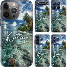 Nurdic Samsung Galaxy S10 S20 Fe Plus A20 A22 M22 M33 A30 A7 A9 2018 Kılıf Isim Yazılı Silikon MALDIVLER50