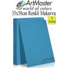 ArtMaster Mavi Renkli Mukavva 35X50 cm 5 Adet 1 Paket Renkli Sert Karton 1.0 mm Anasınıfı Hobi Etkinlik Okul Öncesi Elişi
