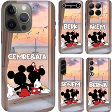 Nurdic iPhone 7 8 Se 11 12 13 14 15 16 16E 17 Pro Max Plus Kılıf Isim Yazılı Silikon Sevimli Aşık