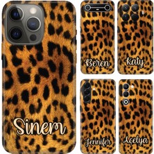 Nurdic Reeder S19 S71 S23 Max Pro S Edge Zoom Kılıf Isim Yazılı Silikon Leopar