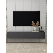 Yumedi Design TDA1201A -Asel Duvara Montaj Tv Stand , Tv Sehpası 120CM Antrasit