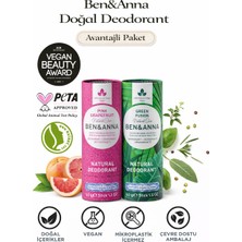 Ben&anna Doğal Deodorant 2’li Avantajlı Paket – Pink Grapefruit & Green Fusion
