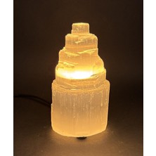 Gemsartdeco Selenit Doğaltaş Naturel Kule Lamba 15CM