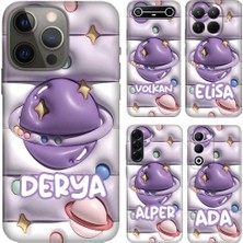 Nurdic Samsung Galaxy A16 A17 A34 A51 A52 A54 A56 A57 A71 A72 A73 A16 M34 Kılıf Isim Yazılı 3D Space