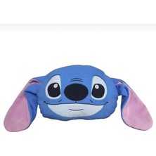 Facnspt Mavi Sevimli Peluş Yastık – Kulaklı Karakter Tasarımlı, Yumuşak Dekoratif Yastık