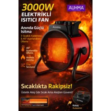 Kılıforyum 3000W Güçlü Elektrikli Isıtıcı Fan | Sessiz , 3 Isı Kademesi Güvenli Ptc