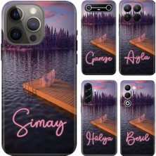 Nurdic Samsung Galaxy S10 S20 Fe Plus A20 A22 M22 M33 A30 A7 A9 2018 Kılıf Isim Yazılı Silikon Romantik Rıhtım