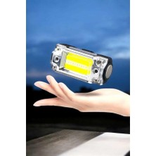 Sbusshop Beyaz LED Işık Sensörlü Kafa Lambası Lityum Batarya LED El Fenerli Şarjlı - SB001M-47SEK5