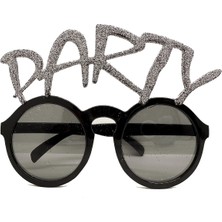 Lokiboo Gümüş Simli Party Yazılı Parti Gözlüğü Show 15X7 cm - Lisinya
