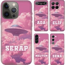 Nurdic Huawei Honor P30 P40 Mate 20 Lite Y9 Prime 2017 2019 Nova 12S Kılıf Isim Yazılı Pembeufo