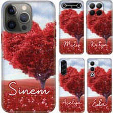 Nurdic Realme Note C21Y C25Y C53 C55 C63 C65 C75 Kılıf Isim Yazılı Silikon Kalp Ağacı