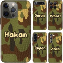 Nurdic Infinix Hot Smart S5 8 9 10 12 20 20I Pro Kılıf Isim Yazılı Çöl Askeri