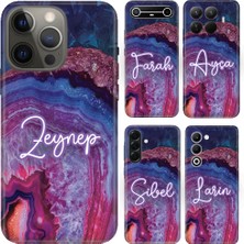 Nurdic Tecno Camon 9 16 18 19 20 30 30C 40 Pro Premier 5g Kılıf Isim Yazılı Mor Ametist