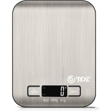 Braventa Collection Bydiz BY-005 Dijital Mutfak Terazisi - Paslanmaz Çelik Yüzeyli Hassas Mutfak Tartısı - Dara Işlevi,