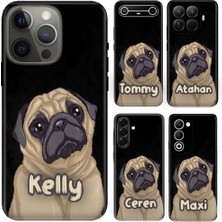 Nurdic Vivo Y04 Y11S Y15S Y16 Y17S Y18 Y19 Y19S Y20S Y22S Y27 Kılıf Isim Yazılı Minnoş-Pug