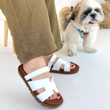 SEPET365 Kooni Beyaz Cilt Terlik