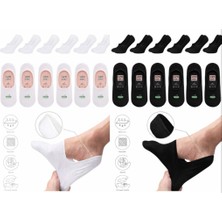 UZN Socks 6 Çift Dikişsiz Penye Babet Çorap – Günlük Konforlu, Terletmeyen, Kaymaz – Unisex