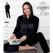 Le'maries Fransız Kadife Kapşonu Pijama Takımı
