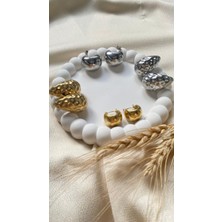 Stainless Steel Çelik Boutique Badem Küpe