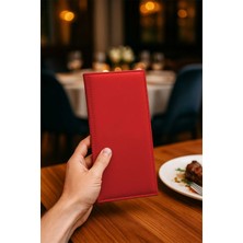 Morika Hotel & Home Textile Suni Deri Hesap Sümeni 5'li Set - 11x22cm - Kırmızı