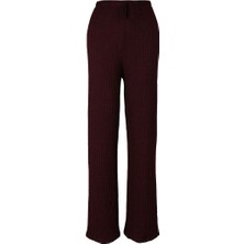 Trender Gofre Bordo Kadın Pantolon 2498
