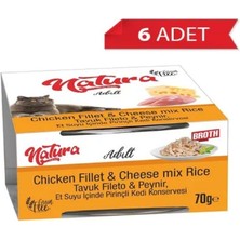 Natura Adult Kedi Konservesi 70 gr x 6 Adet - Karışık Çeşitler (Multipack)
