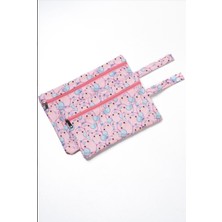 Islak/kuru Kirli Temiz Kıyafet, Mayo, Bebek Çamaşır Çantası - Sıvı Geçirmez Pembe