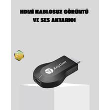SARVONA Kablosuz HDMI Görüntü ve Ses Aktarıcı – Anycast M9 Plus Tak-Çalıştır Tv Adaptörü