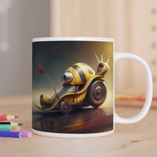 Asilmeydan Arabada Salyangoz Baskılı Hediyelik Kupa Bardak