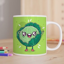 Asilmeydan Gülümseyen Mutlu Lahana Baskılı Hediyelik Kupa Bardak