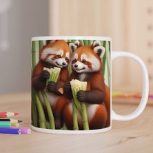 Asilmeydan Bambu Yiyen Koalalar Baskılı Hediyelik Kupa Bardak