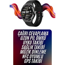 SARVONA Amoled Ekran Akıllı Saat Üç Kordonlu Ios Android Uyumlu