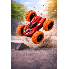 Akar Takla Atan Oyuncak Araba Stunt Taklacı Çocuk Oyuncağı Turuncu Kırmızı Siyah