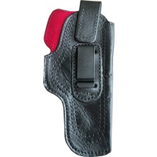 Aresoutdoors Glock 17 Için Uyumlu Içi Kırmızı Çorap Tipi Deri Taşıma Kılıfı