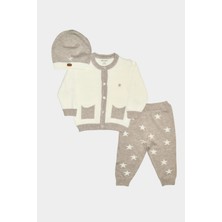 Pierre Cardin Yıldızlı Triko Bebek & Çocuk 3'lü Alt-Üst Takım