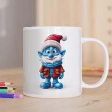 Asilmeydan Kırmızı Şapkalı Mavi Karakter Baskılı Heditelik Kupa Bardak