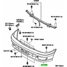 TŞT Toyota Corona Ön Tampon 1993-1997 (Oem No:  521192B900)