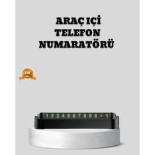 DecoTech Çevirmeli Araç Içi Park Numaratörü – Alüminyum Gri, Kolay Montaj ve Net Görünüm