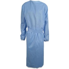 cgp medikal can güven park Hasta Önlüğü Uzun Kol 50 Adet Mavi Ribanalı