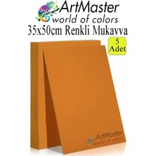 ArtMaster Turuncu Renkli Mukavva 35X50 cm 5 Adet 1 Paket Renkli Sert Karton 1.0 mm Anasınıfı Hobi Etkinlik Okul Öncesi Elişi
