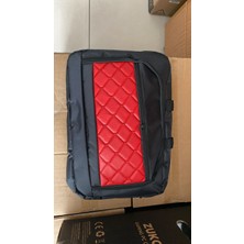 LTG Nova Rex Baklava Desenli 15,6 Kumaş Siyah-Kırmızı Notebook Çantası Bilgisayar