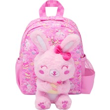 Smiggle Out & About Teeny Tiny Peluş Oyuncaklı Çocuk Sırt Çantası – Pembe, Okul Öncesi