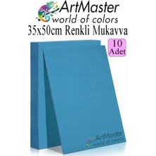 ArtMaster Mavi Renkli Mukavva 35X50 cm 10 Adet 1 Paket Renkli Sert Karton 1.0 mm Anasınıfı Hobi Etkinlik Okul Öncesi Elişi
