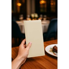 Morika Hotel & Home Textile Suni Deri Hesap Sümeni 5'li Set - 11x22cm - Krem